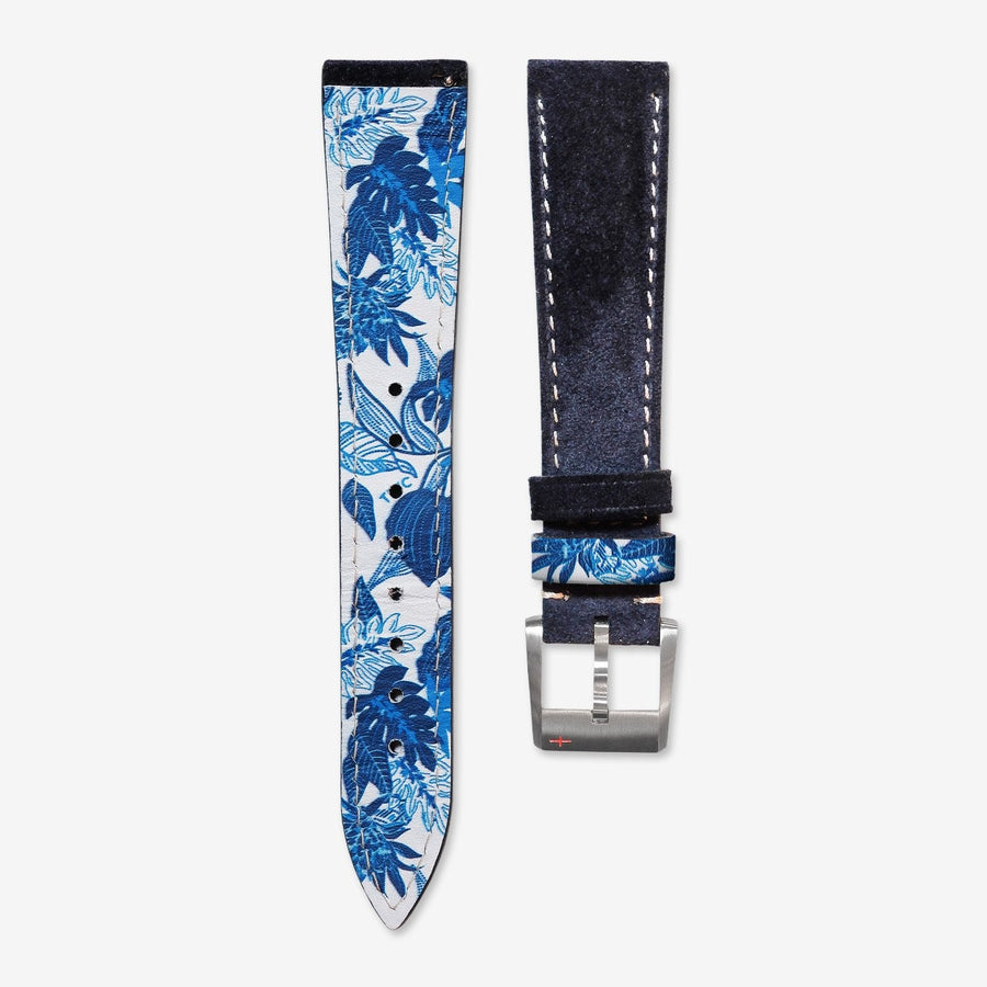 Suede Leather Strap - Blue