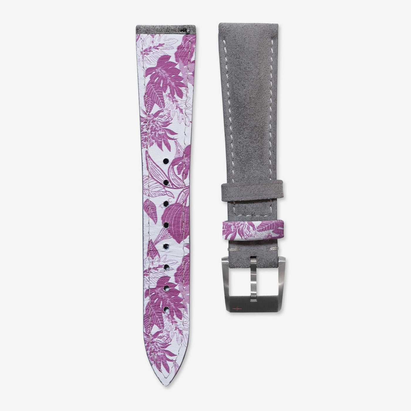 Suede Leather Strap - Grey
