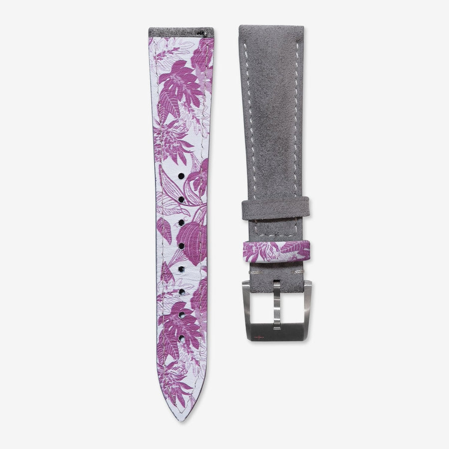 Suede Leather Strap - Grey